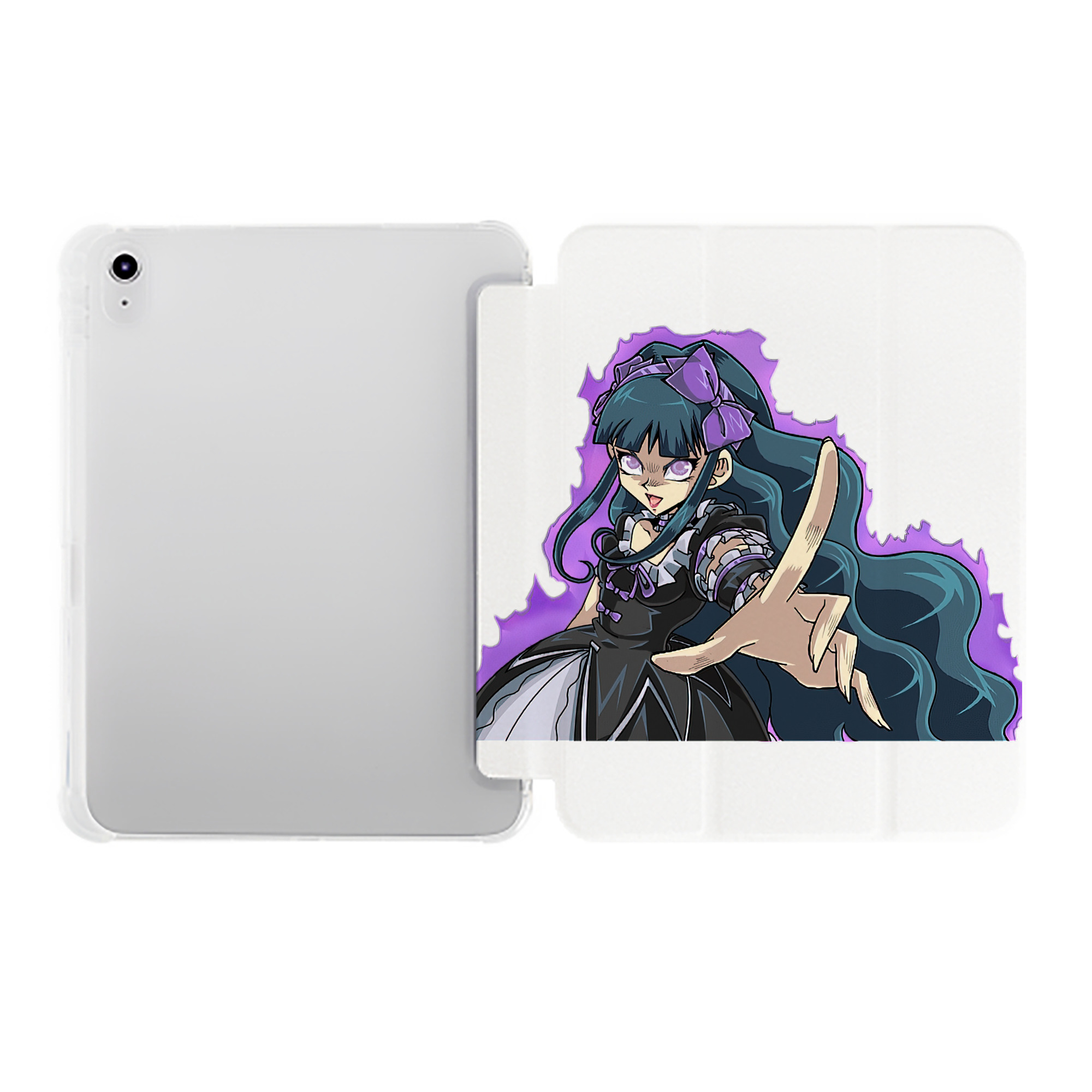 （画像用） 遊☆戯☆王 Yu-Gi-Oh! IPad ケース ペン収納付き 三つ折りスタンド PUレザー×シリコン 対応機種9.5/10.5/10.9インチ